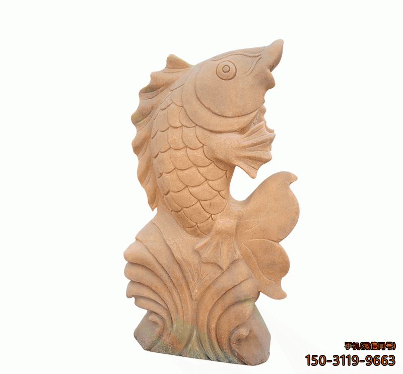砂巖石雕魚(yú)_廣場(chǎng)動(dòng)物景觀石雕雕塑