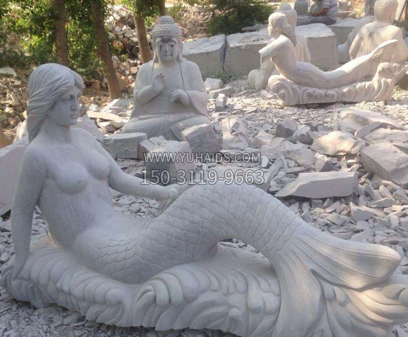 公園景區美人魚石雕 公園景區美人魚石雕