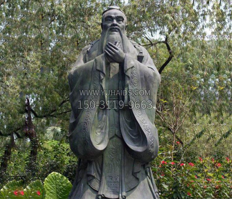 銅雕園林圣人孔子雕像