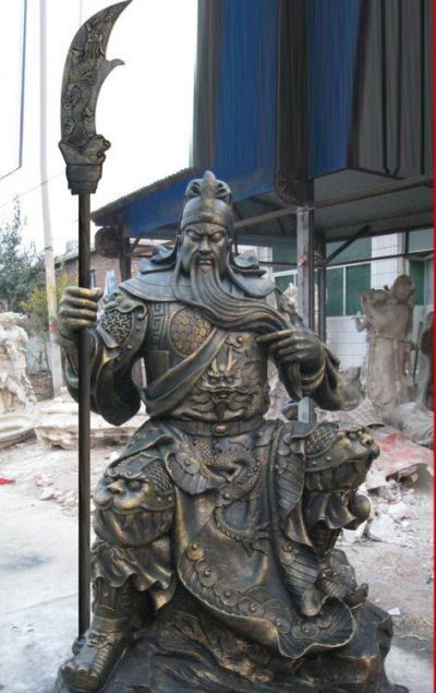 戶(hù)外大型銅雕拿大刀的我財(cái)神關(guān)公雕塑