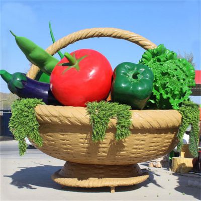 園林廣場大型果籃蔬菜擺件