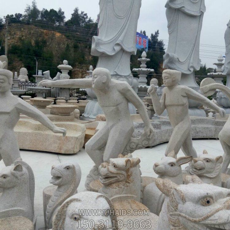 大理石石雕戶(hù)外景區(qū)寺廟抽象人物雕塑擺件