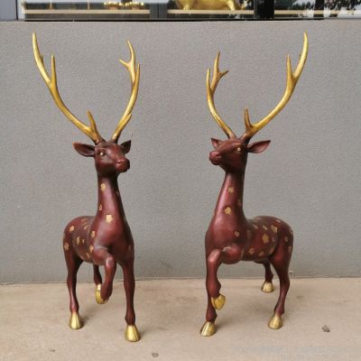 室內園林玻璃鋼小鹿雕塑