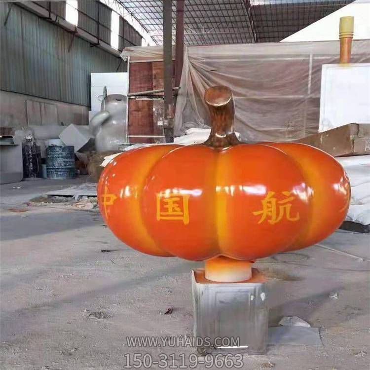 農場生態園林擺放玻璃鋼仿真南瓜蔬菜景觀雕塑