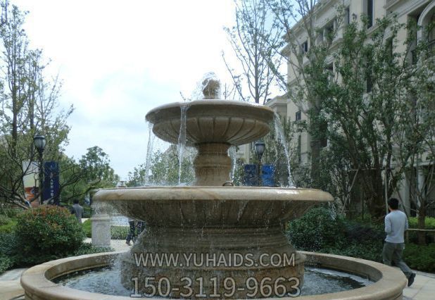 小區園林景觀大型噴泉石雕雕塑