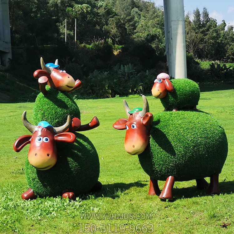 肖恩羊，綠皮肖恩雕塑