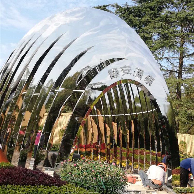 戶外廣場不銹鋼創意拱門幾何園林擺件雕塑