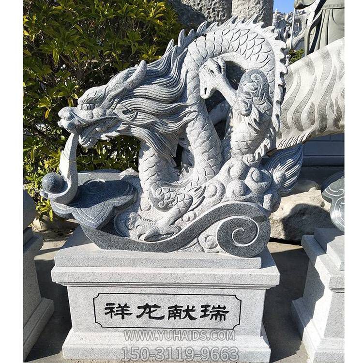 景區擺放石材十二生肖屬相 石雕戶外園林動物雕塑