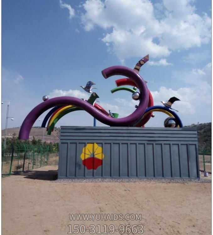 戶(hù)外園林景觀(guān)創(chuàng)意彩繪玻璃鋼景觀(guān)擺件雕塑