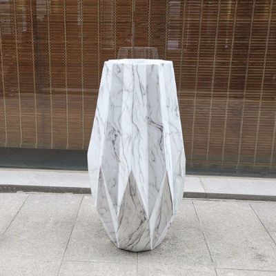 酒店裝飾天然大理石雕刻花盆雕塑