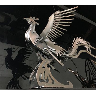 公園創意不銹鋼鳳凰雕塑