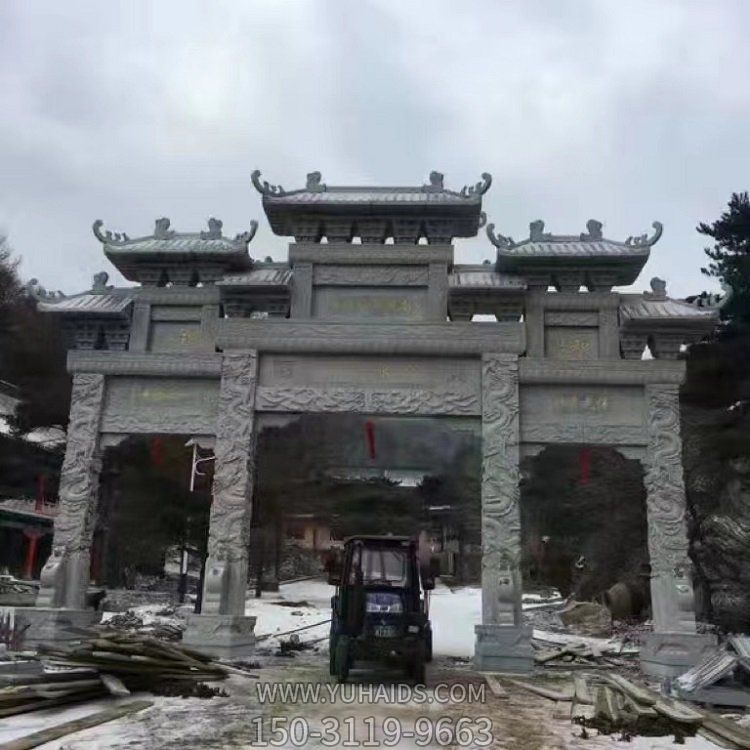 大理石石雕園林景區大型中式牌坊雕塑