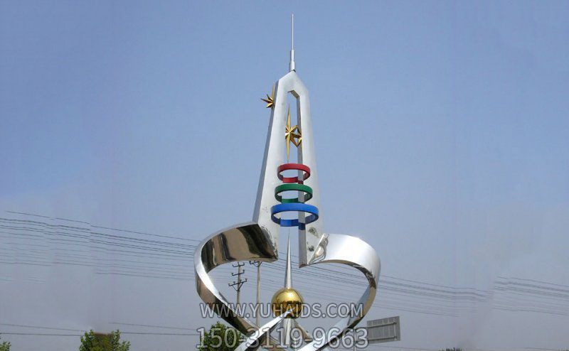 城市不銹鋼創意避雷針雕塑