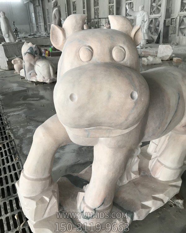 大理石石雕戶外園林景觀動物雕塑