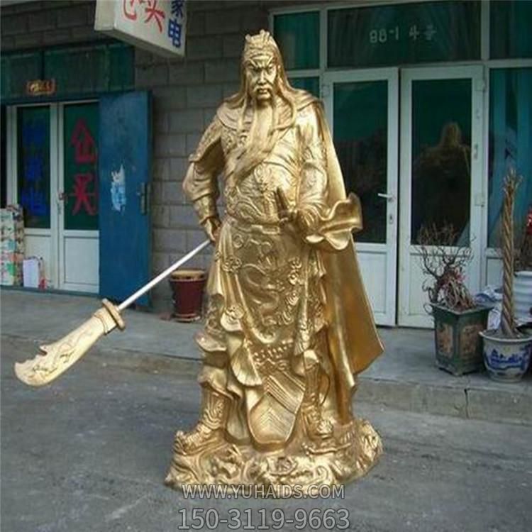景區擺放大號立刀鑄銅關羽關公雕像 雕塑