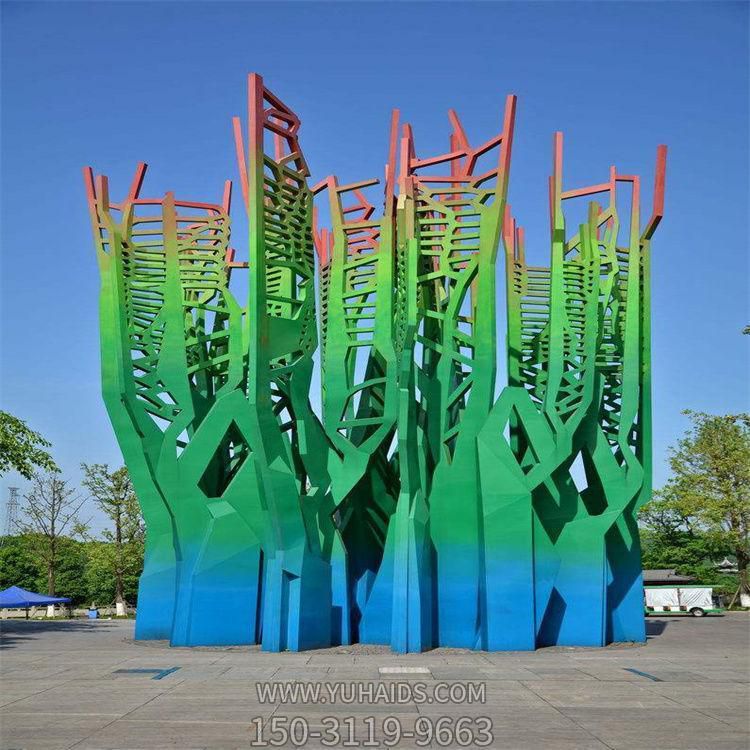 戶外廣場不銹鋼彩繪戶外園林景觀創意擺件雕塑