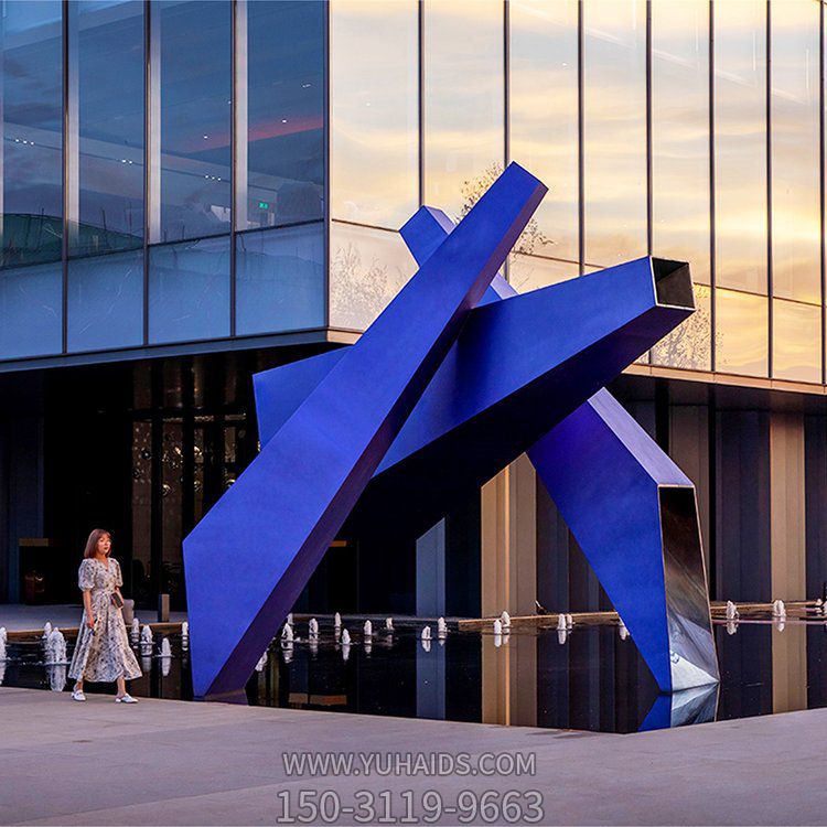 廣場大型不銹鋼彩繪創意個性景觀擺件雕塑