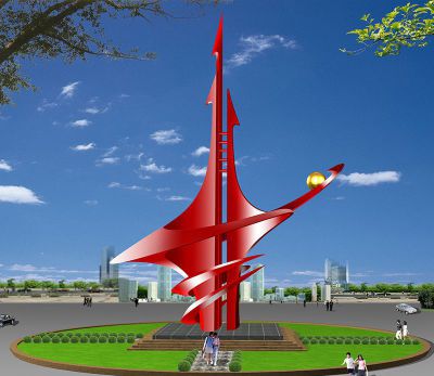 草坪創(chuàng)意大型戶外裝飾品飛躍雕塑