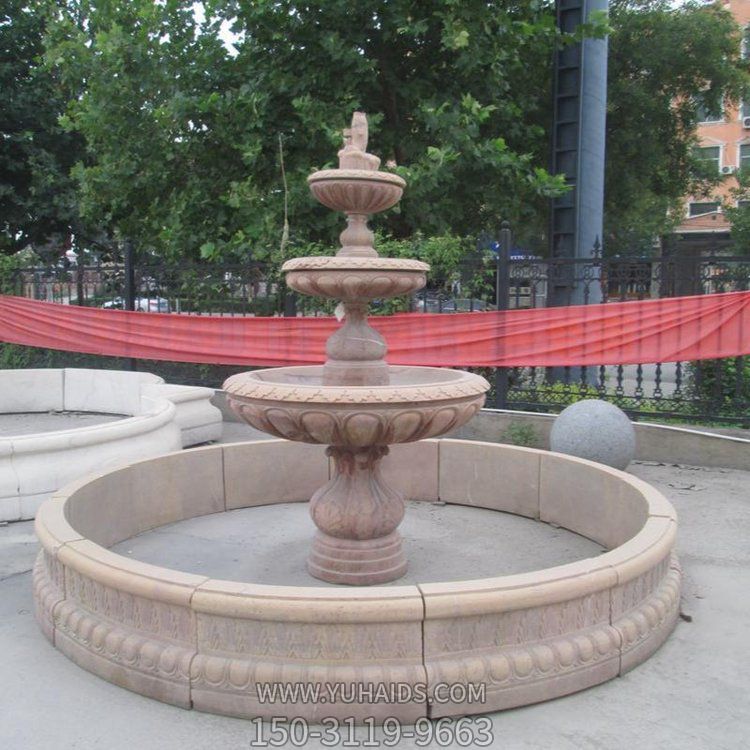 歐式石雕園林別墅噴泉雕塑