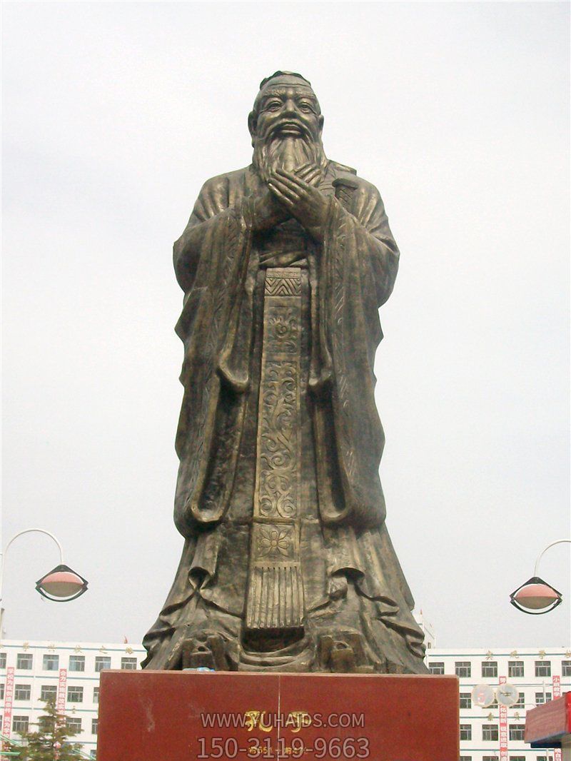 廣場(chǎng)學(xué)校孔子古代歷史名人銅雕塑景觀小品