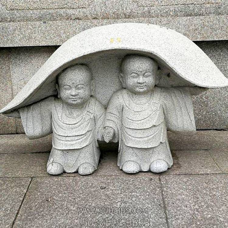 大理石，砂石石雕園林寺廟小沙彌擺件雕塑