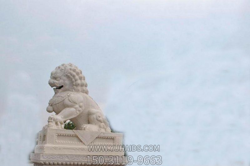 公園創意大理石石雕浮雕獅子雕塑