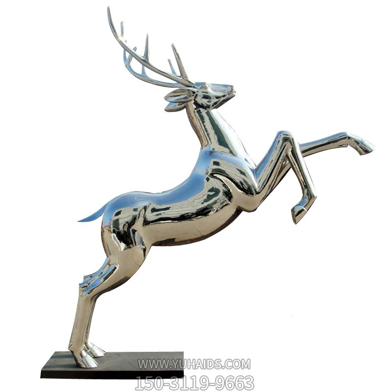 不銹鋼室內創(chuàng)意擺件梅花鹿雕塑