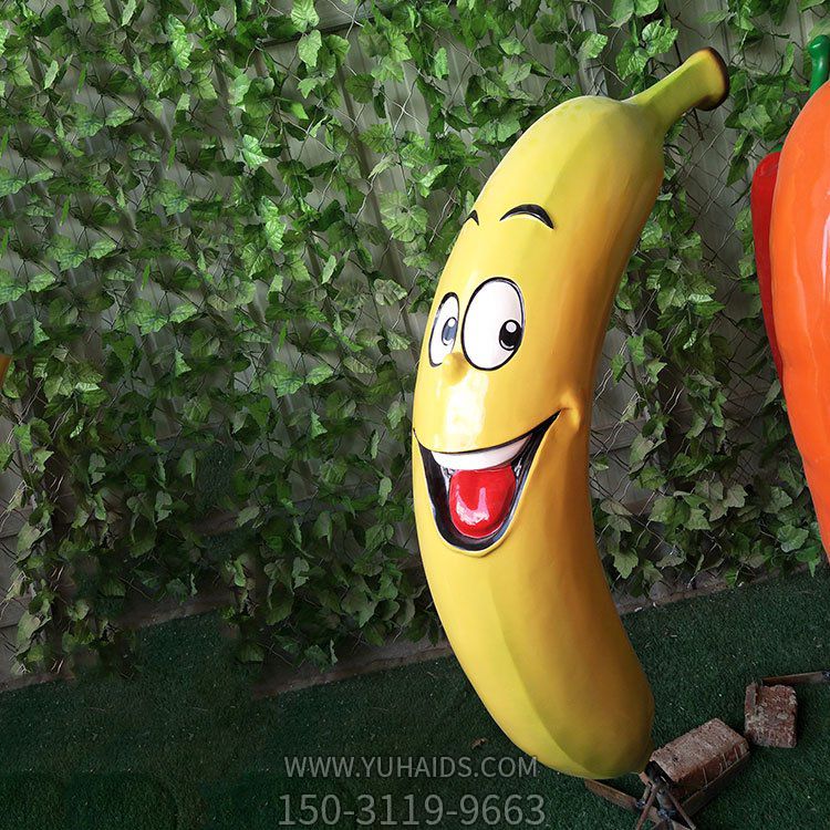 香蕉人玻璃鋼卡通人物雕塑