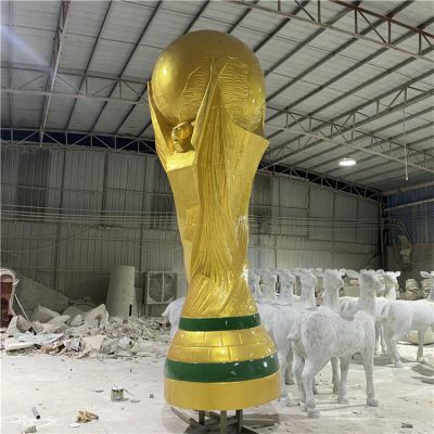 大型創意不銹鋼噴漆創意獎杯雕塑