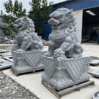 青石大獅子，2米5高大門鎮宅石雕獅子