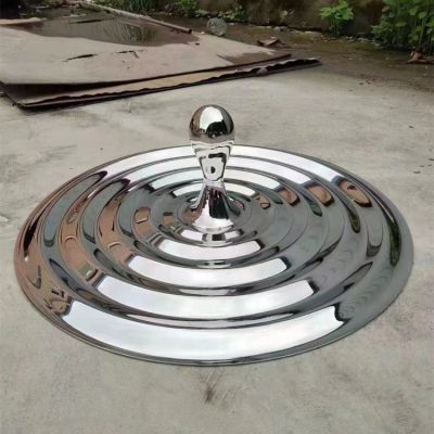 不銹鋼鏡面水浪花，大型房地產(chǎn)金屬景觀