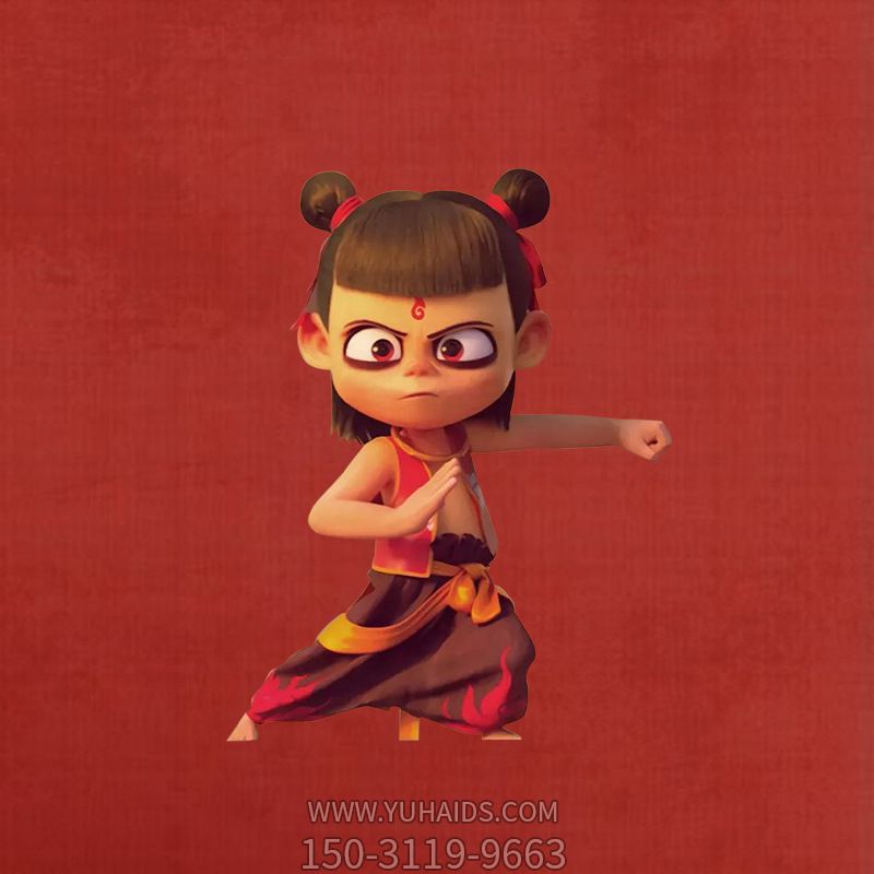 商場電影院創意擺件公園廣場哪吒玻璃鋼仿真雕塑