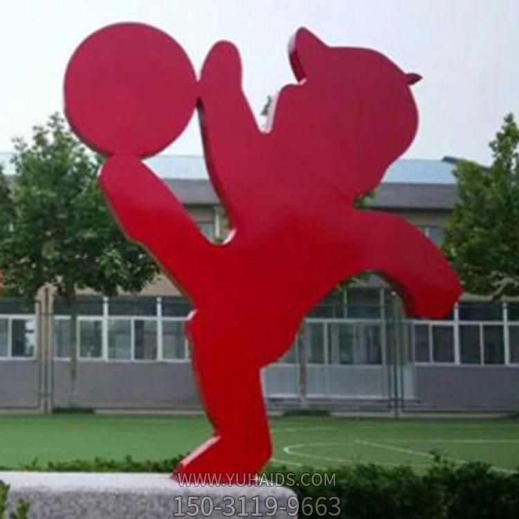 創意剪影不銹鋼彩繪園林校園抽象人物兒童景觀雕塑