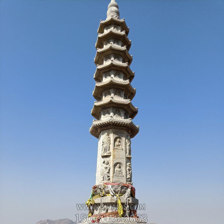 景區景點大理石石雕大型佛塔雕塑