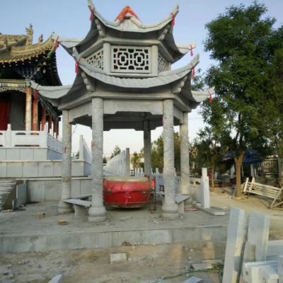 大理石石雕戶外園林景觀涼亭雕塑