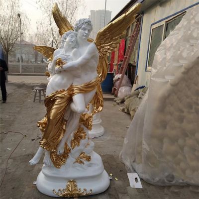 玻璃鋼戶(hù)外街道西方天使人物雕塑