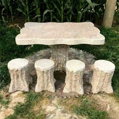 石雕桌凳，大理石方桌子