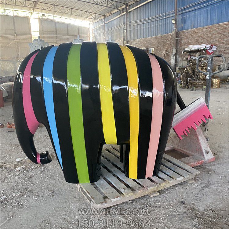 抽象動(dòng)物景觀擺件商場(chǎng)戶外園林大象擺件雕塑