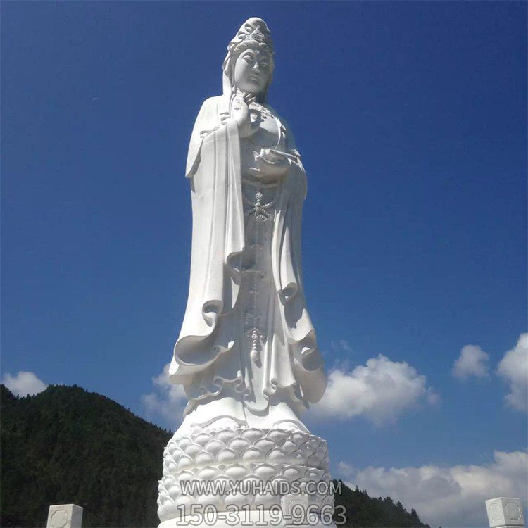 天然優(yōu)質漢白玉浮雕南海觀音寺院大型石佛像雕塑