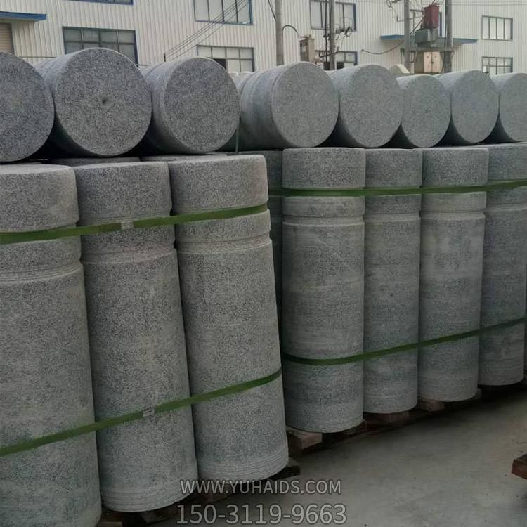 小區(qū)學(xué)校門(mén)前擺放大理石花崗巖雕刻擋車(chē)石柱雕塑