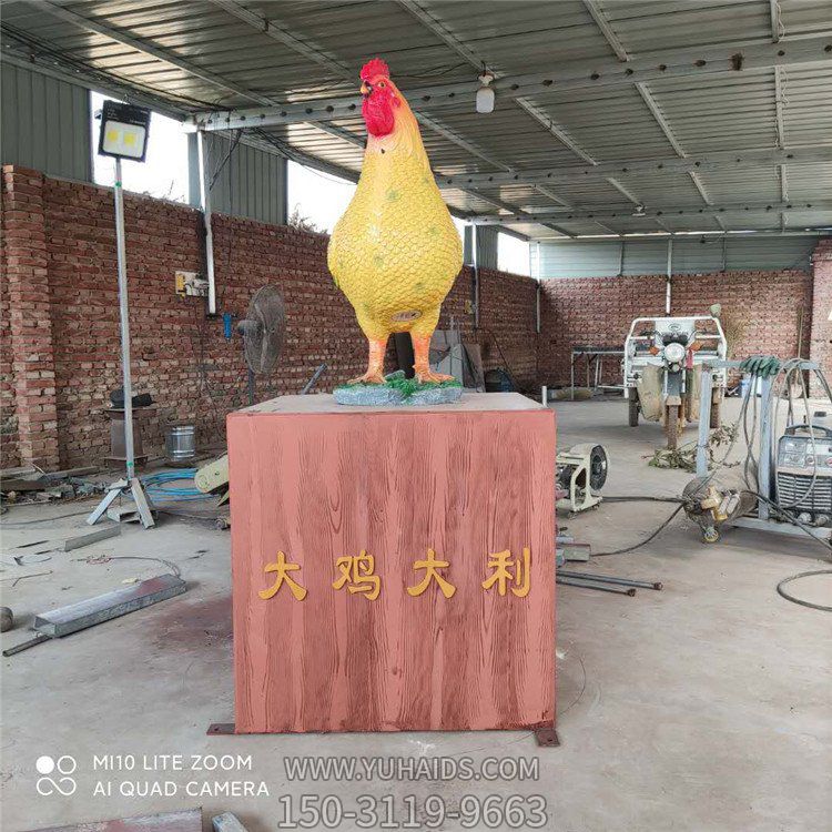 公園廣場玻璃鋼仿真雞雕塑