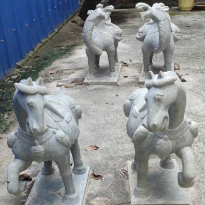 公園大理石砂石石雕動(dòng)物景觀馬