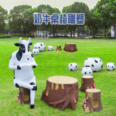 玻璃鋼抽象桌椅雕塑是怎么制作出來的?