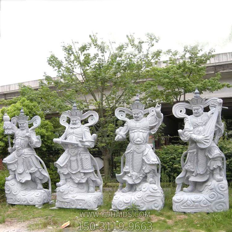 青石雕刻四大天王神像景區祠堂寺廟擺件雕塑