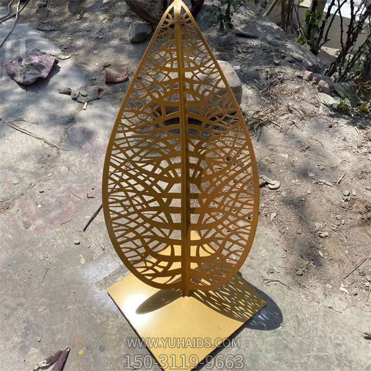 不銹鋼鏤空抽象樓盤(pán)小區(qū)水景擺件雕塑