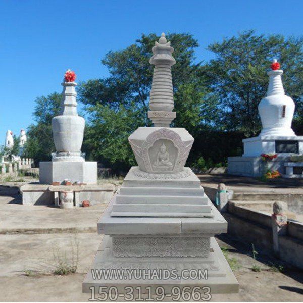 寺廟花崗巖舍利塔佛塔雕塑
