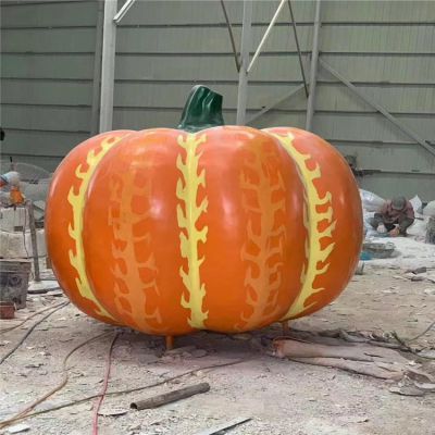 農(nóng)場(chǎng)戶(hù)外玻璃鋼仿真大南瓜雕塑