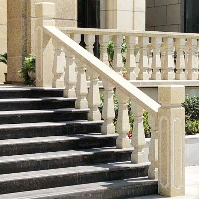 別墅庭院歐式陽臺樓梯花崗巖羅馬柱扶手欄桿