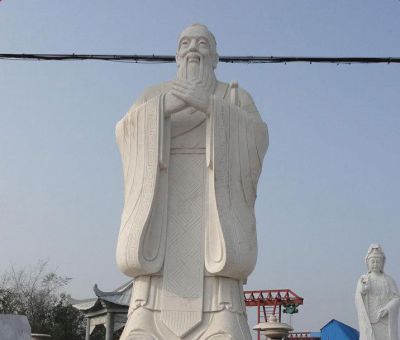 廣場(chǎng)大型孔子漢白玉石雕塑