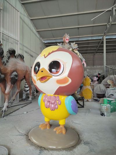 玻璃鋼卡通小鳥雕塑